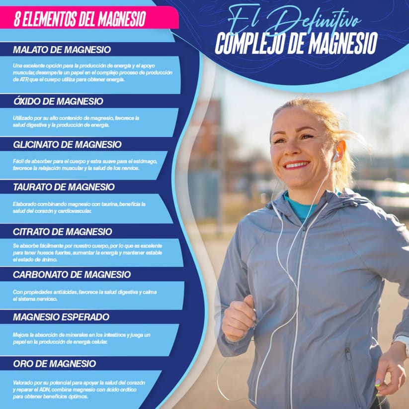 Complejo de Magnesio 1000mg | 8 Formas