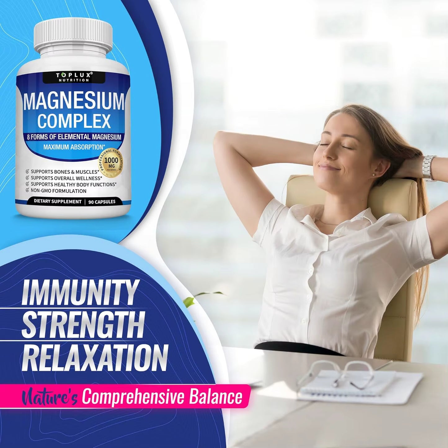 Complejo de Magnesio 1000mg | 8 Formas